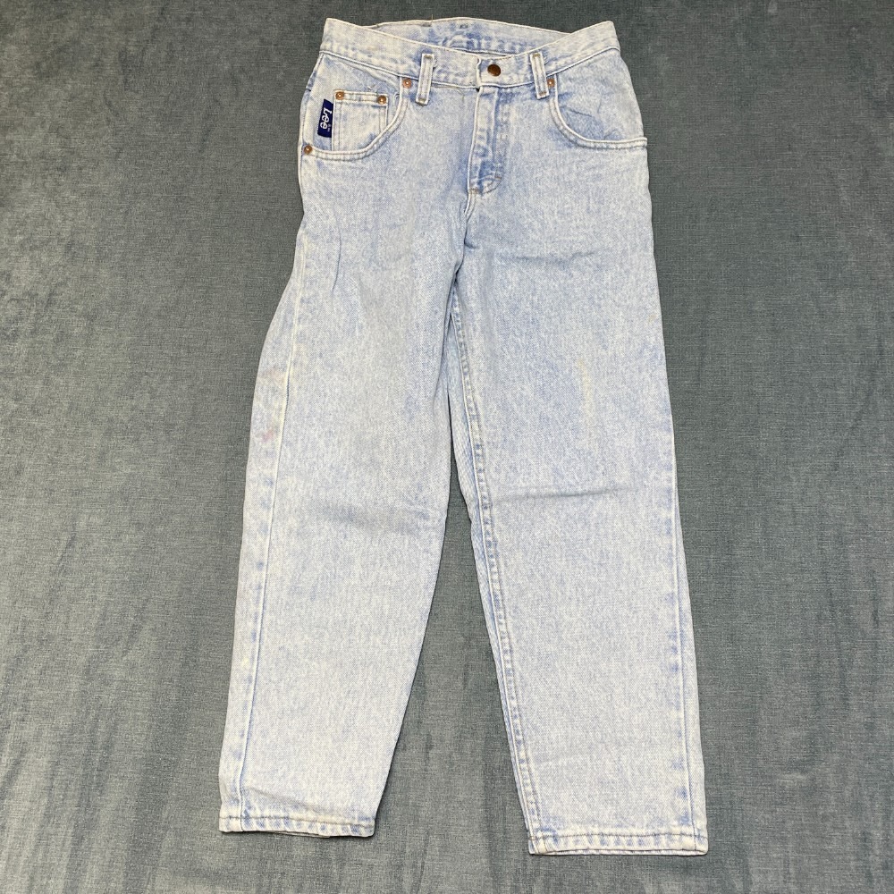 VTG Lee Jeans Womens 26x25 Blue Denim Cotton Non Stretch Travel Trendy